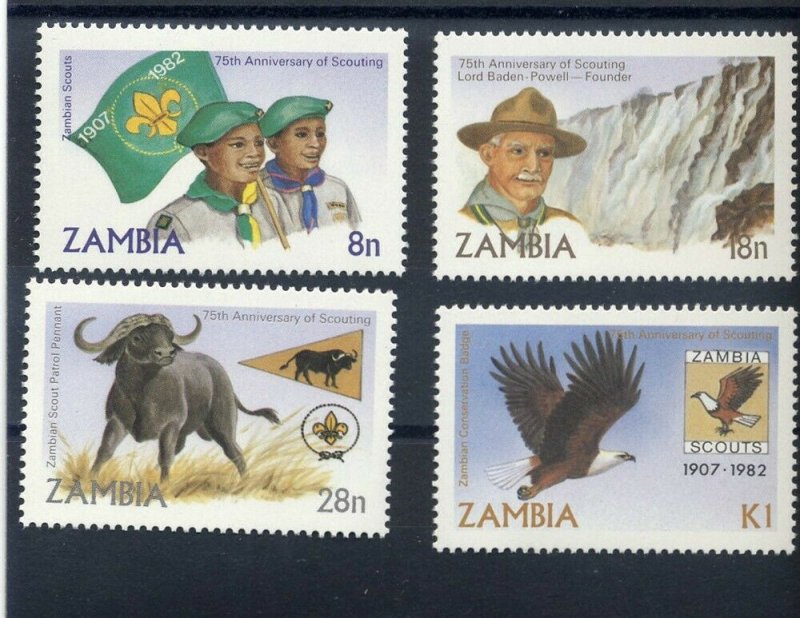 1982 Zambia 70th anniversary of Boy Scouts 