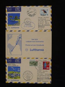 special flight cover (x2) Stuttgart Gambia Rio Lufthansa 1970