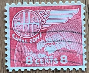 Canal Zone #C34 Used Single Canal Zone Globe and Wing SCV $.30 L48