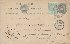 1895 Georgetown British Guiana to Beckenham, England. fwd, Uprated ... (56564)