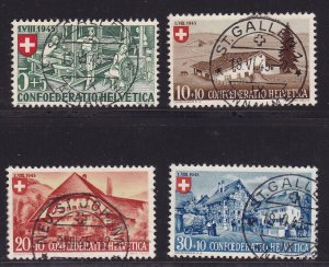 Switzerland 1945 Pro-Patria Semi-Postals Complete (4) 'Farms' Very ...