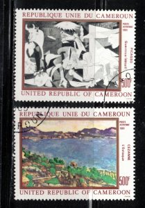 CAMEROON Scott # C295-6 Used - Paintings - Picasso & Cezanne 1