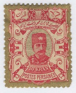 Persia, stamp,  Scott#99,  mint, hinged, 10kr, red/gold