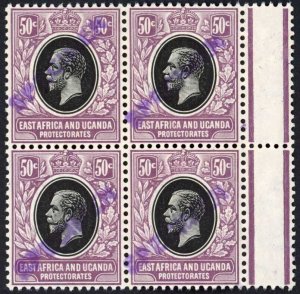 KUT SG51s KGV 50c Black and Lilac opt Specimen locally Block U/M