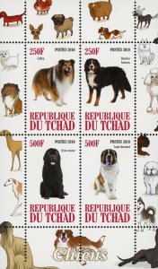 Colley Saint Bernard Stamp Dog Pet Domestic Animal Souvenir Sheet of 4 Mint NH