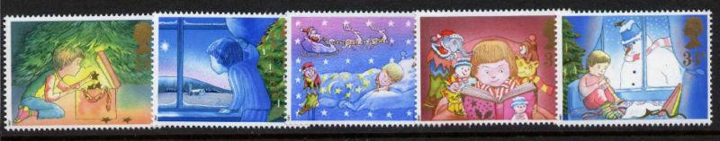 Great Britain 1196-1200 MNH Christmas, Art