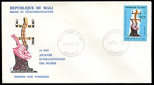 Mali 327-329, FDC, International Day of Museums, 3 different covers