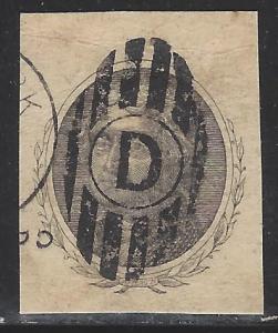 United States H&G # 13, cut square pse postal card, used, issued 1894