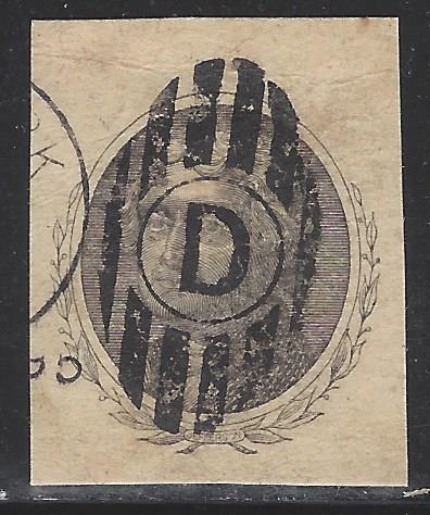 United States H&G # 13, cut square pse postal card, used, issued 1894