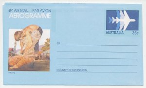 Postal stationery Australia Sheep shearing - Sheepshearer
