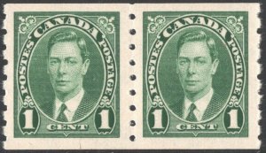 Canada SC#238 1¢ King George VI Coil Pair (1937) MNH