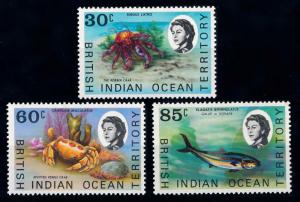 [66048] British Indian Ocean Territory 1970 Marine Life Crab Fish  MLH