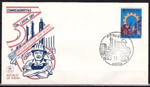 South Korea, Scott cat. 857. 10th Labor Day issue. First day cover. ^