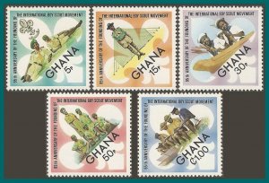 Ghana 1972 Boy Scouts, mint 460-464,SG646-SG650