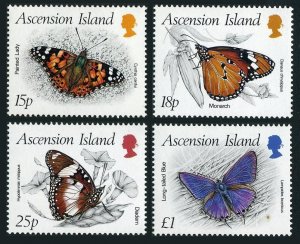 Ascension 426-429, MNH. Michel 439-442. Butterflies, 1987.