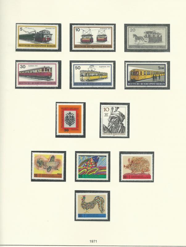 1961-1985 Berlin Unused Never Hinged Stamp Collection In Safe Album