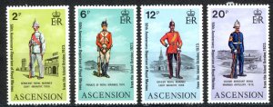 Ascension Sc# 173-176 MNH 1973 Royal Marine Uniforms