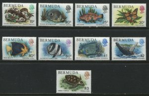 Bermuda QEII Sea Fauna definitive values from 15 cents to $3 unmounted mint NH