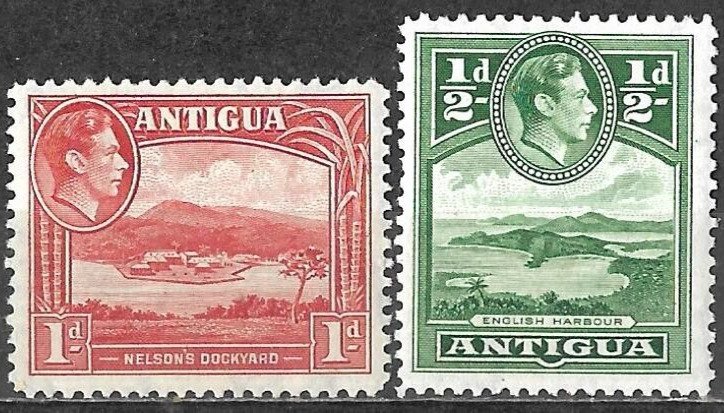 Antigua 1938 Stamps King George VI English Harbour Nelson's Dockyard Mint 