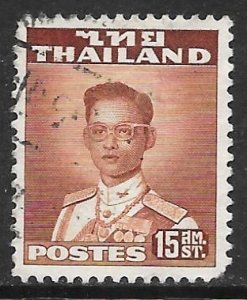 Thailand 285: 15s King Bhumibol Adulyadej, used, F-VF