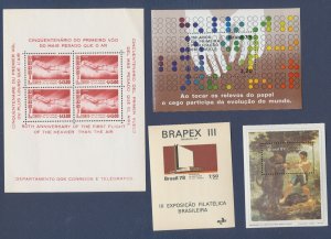 BRAZIL - Scott 1650 / / 2630, C26A - thirteen MNH S/S - 1978-1997 - THREE SCANS