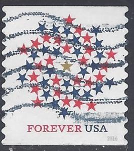 #5130 (47c Forever) Patriotic Spiral Coil Single 2016 Used