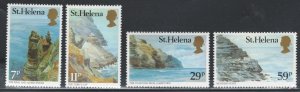 St. Helena 1983 Coastline from Jamestown Scott # 382 - 385 MH