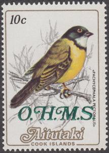 Aitutaki #O19 Local Bird MNH