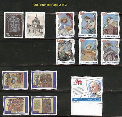 VATICAN MNH** 1998 Yeas set Scott 1063-1094 See all three...