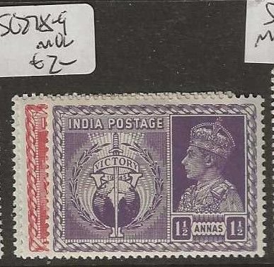 INDIA   SG278-279, 281    KGVI PEACE     9P, 1 1/2A, 12A        MOG      P0903H