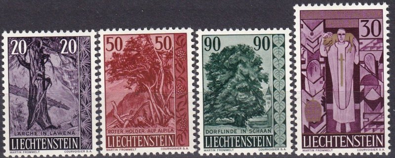 Liechtenstein #332-5  F-VF Unused  CV $8.00 (Z5180)