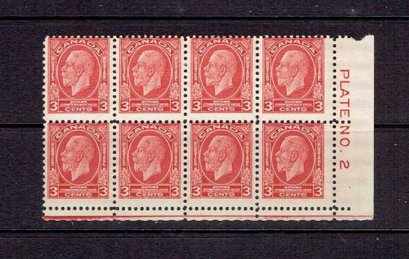 CANADA - 1932 KGV BROKEN E VARIETY - PLATE BLOCK OF 6 - MH/MNH SCOTT 192i