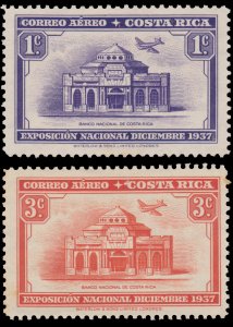 COSTA RICA 1938. SCOTT # C35 - C36. UNUSED. AIRMAIL.