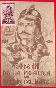 aa3208 - ROMANIA - Postal History - MAXIMUM CARD -   1954 UNIFORMS History
