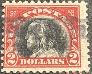 U.S. # 547--USED---SINGLE---CARMINE & BLACK---1920