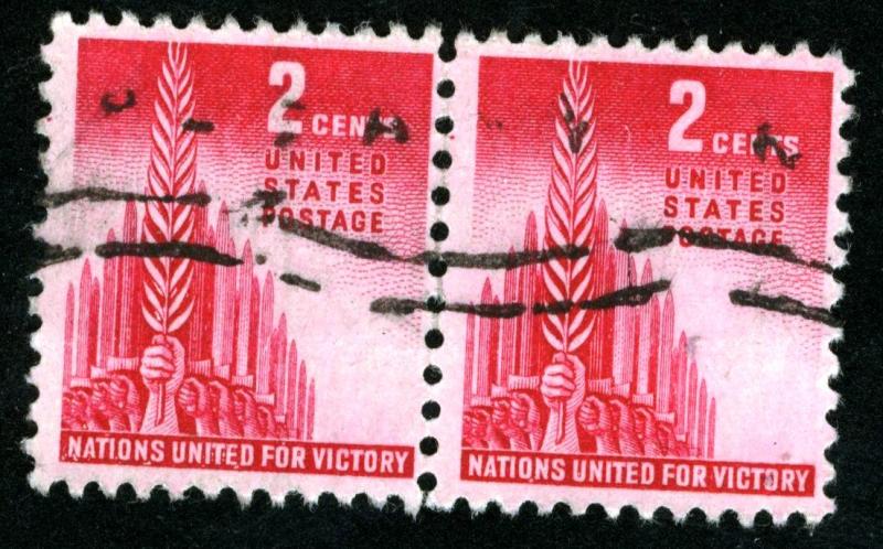 United States - SC #907 - USED PAIR - 1943 - Item USA1018