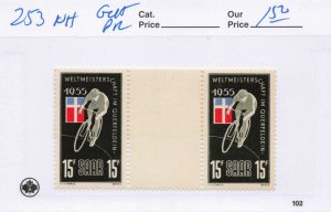 SAAR  253  MNH  GUTTER PAIR