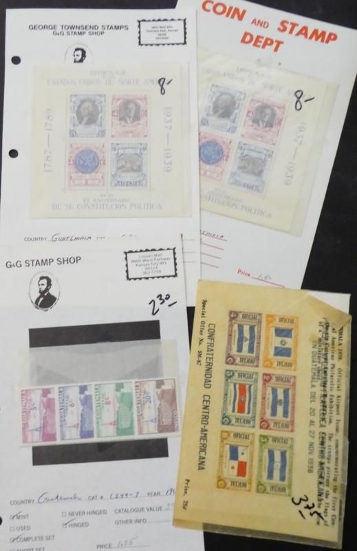 EDW1949SELL : GUATEMALA Clean collection of all VF MNH Cplt sets & S/s. Cat