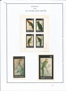 STAFFA - 1982 - Birds - Sheets - Mint Light Hinged - Private Issue