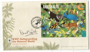 2011 WWF mini sheet FDC Signed David Gill South Lakes Wild Animal Park WS33187