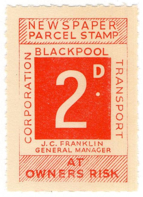 (I.B) Blackpool Corporation Railway : Newspaper Parcel 2d