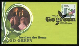 US 4524l Go Green Insulate the home UA Fleetwood cachet FDC