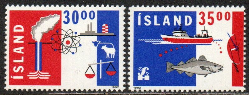 Iceland Sc #752-753 MNH