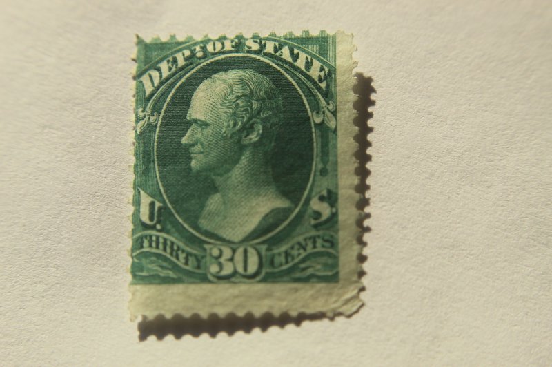 US OFFICIAL O66 UNUSED NO GUM CORNER CREASE LOWER RIGHT SCARCE STAMP