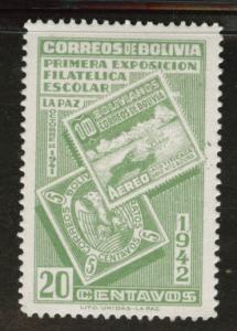 Bolivia Scott 276 MH* 1942 Primera expo stamp CV$1