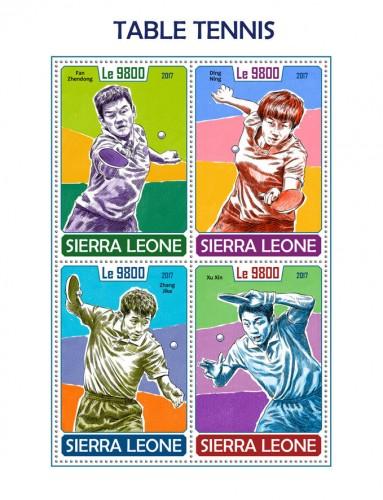 SIERRA LEONE - 2017 - Table Tennis - Perf 4v Sheet - MNH