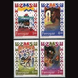 FAROE IS. 1994 - Scott# 270-3 Ballad Verses Set of 4 NH