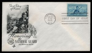 #1017 3c National Guard, Art Craft-Add FDC **ANY 5=FREE SHIPPING**