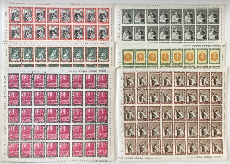 Vatican City 1966 #439-44 Sheet(40), Vatican II, **MNH**, CV $60