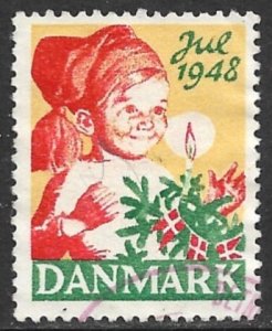 DENMARK 1948 Christmas Seal Used